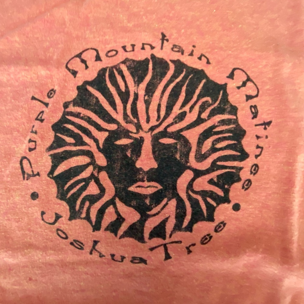 Rare promo shirt for Joshua Tree band PURPLE MOUNTAIN MATINEE. Extremely rare.